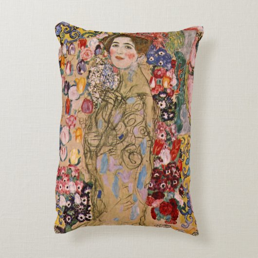 グスタフ・クリムトによるリア・ムンクの死後肖像 アクセントクッション (裏面(縦))