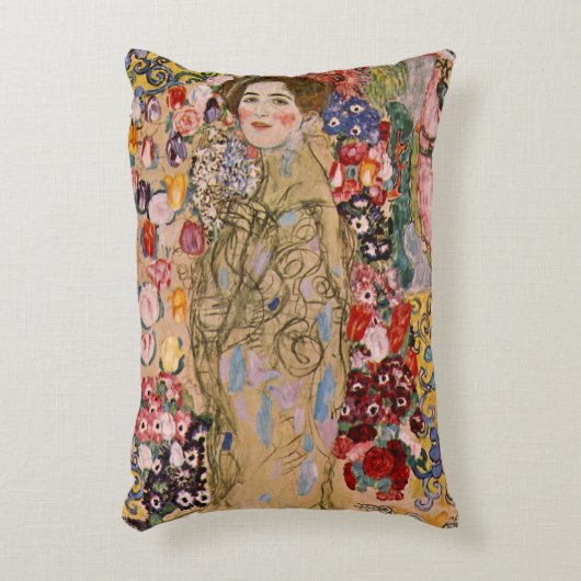 グスタフ・クリムトによるリア・ムンクの死後肖像 アクセントクッション (正面(垂直))