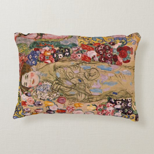 グスタフ・クリムトによるリア・ムンクの死後肖像 アクセントクッション (裏面)