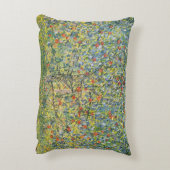 グスタフ・クリムトによる「リンゴの木」、アール・ヌーヴォー・ヴィンテージ アクセントクッション (裏面(縦))