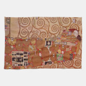 グスタフ・クリムトによる『抱擁』、アール・ヌーヴォー時代のヴィンテージアート キッチンタオル (横)