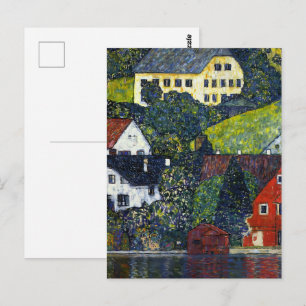 グスタフ・クリムトのヴィンテージ作品 ハウス ウンターアッハ アッターゼー アート ポストカード