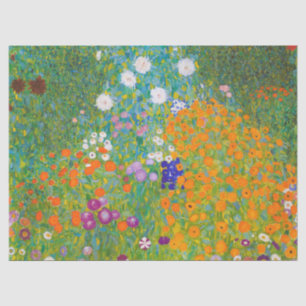 グスタフ・クリムトのヴィンテージ コテージガーデン フラワーアート 薄葉紙