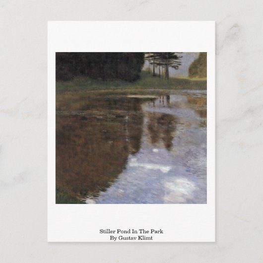 グスタフ・クリムトの公園の静かな池 ポストカード (正面)