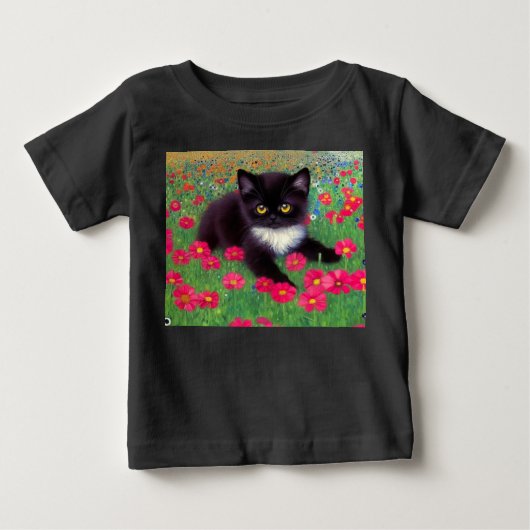 グスタフ・クリムトの子猫 ベビーTシャツ (正面)