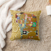 グスタフ・クリムトの新婚生活を描いたアール・ヌーヴォー様式のカップル クッション (ブランケット)