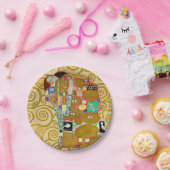 グスタフ・クリムトの新婚生活 アール・ヌーヴォー カップル ペーパープレート (パーティー)