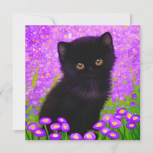 グスタフ・クリムトの猫 招待状 (正面)