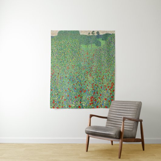 グスタフ・クリムトの絵画「ケシの花畑」 タペストリー (インサイチュ)