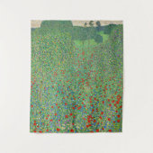 グスタフ・クリムトの絵画「ケシの花畑」 タペストリー (正面)