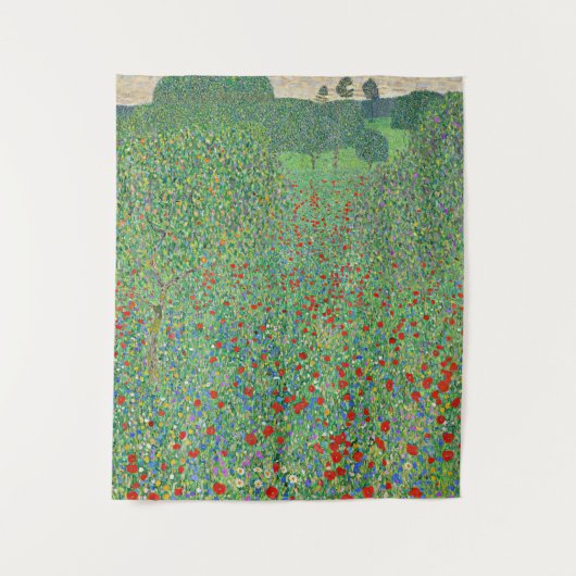 グスタフ・クリムトの絵画「ケシの花畑」 タペストリー (正面)