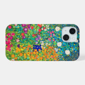 グスタフ・クリムトの花の庭 iPhone 15ケース (裏面横)
