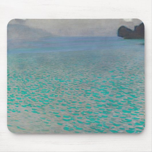 グスタフ・クリムトの「アッターゼー湖」ヴィンテージ ファインアート マウスパッド (正面)