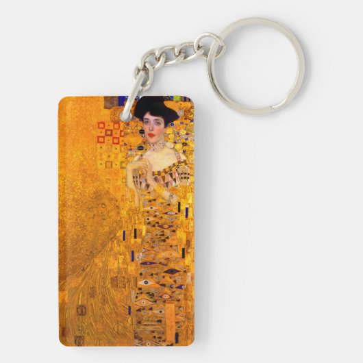 グスタフ・クリムトの「アデル・ブロッホ・バウアーの肖像」 キーホルダー (裏面)