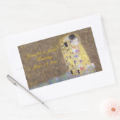 グスタフ・クリムトの「キス」パーソナライズされた結婚 長方形シール (封筒)