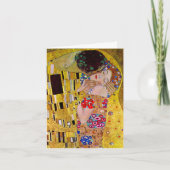 グスタフ・クリムトの「キス」 ヴィンテージアート ウェディング サンキューカード (正面)