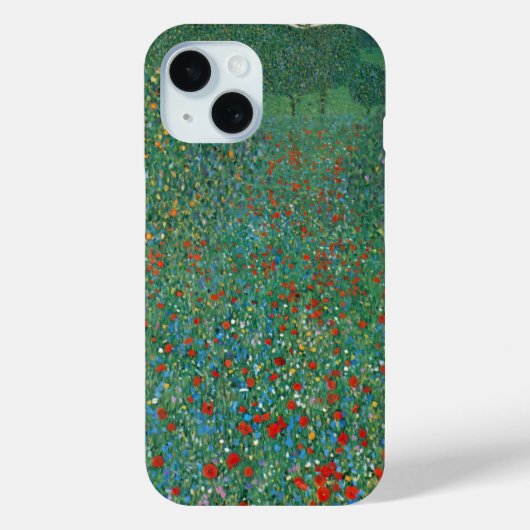 グスタフ・クリムトの「ポピー畑」ヴィンテージ・アール・ヌーボー Case-Mate iPhoneケース (裏面)