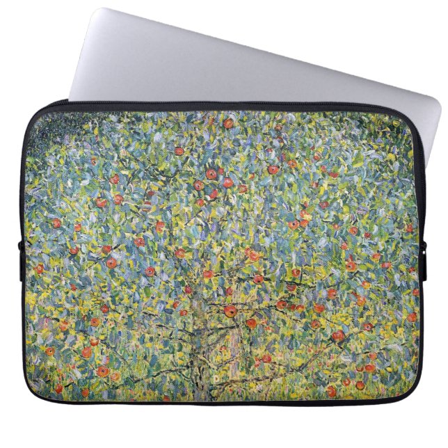 グスタフ・クリムトの「リンゴの木」、アール・ヌーヴォー ラップトップスリーブ (正面)