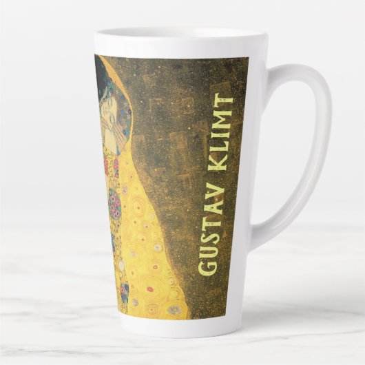 グスタフ・クリムトの『接吻』、アール・ヌーヴォー カフェラテマグ (右)