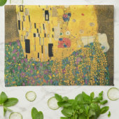 グスタフ・クリムトの『接吻』、アール・ヌーヴォー キッチンタオル (折り畳み)