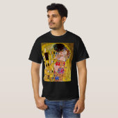 グスタフ・クリムトの「接吻」アール・ヌーヴォー Tシャツ (正面フル)