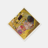 グスタフ・クリムトの『接吻』、ヴィンテージ・アートのウェディング スタンダードカクテルナプキン (角)