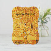 グスタフ・クリムトの『生命の木』：アール・ヌーヴォー・シンボリズム 招待状 (スタンド正面)