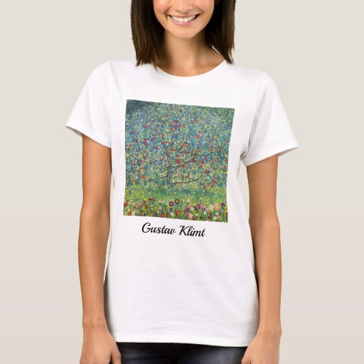 グスタフ・クリムト - りんごの木 Tシャツ (正面)