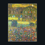 グスタフ・クリムト: アッタ―湖の別荘 ポストカード<br><div class="desc">オーストリアのシンボリズム画家グスタフ・クリムトによる、カラフルな花に囲まれたアッタ―湖の別荘を描いた美しいクラシックなポストカード。</div>