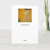 グスタフ・クリムト - アデル・ブロッホ・バウアーⅠの肖像 カード (裏面)