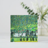 グスタフ・クリムト - ウンターアッハの山斜面 招待状 (スタンド正面)