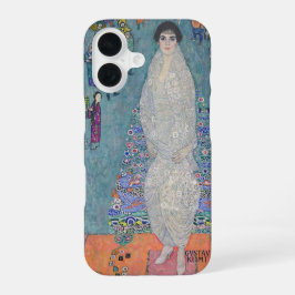 グスタフ・クリムト - エリザベート・レデレル肖像画 - 名前入りデザイン iPhone 16ケース