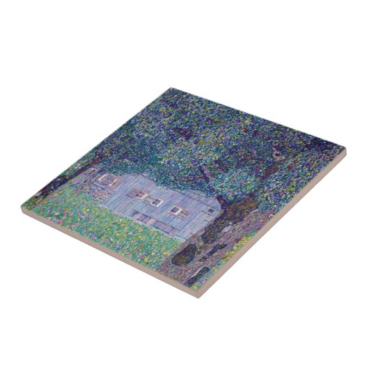 グスタフ・クリムト - オーストリア上部にある農家 タイル (側面)