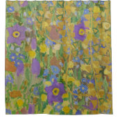 グスタフ・クリムト コロンビア & ポピー アール・ヌーヴォー シャワーカーテン (正面)