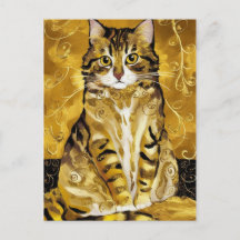 グスタフ・クリムト ゴールド かわいい猫のパロディ グスタフクリムト 芸術