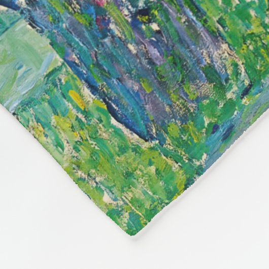 グスタフ・クリムト - シュロス・カンメルの公園の並木 フリースブランケット (角)