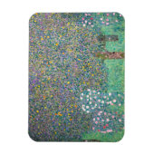 グスタフ・クリムト - ツリーの下のバラの茂み マグネット (縦)