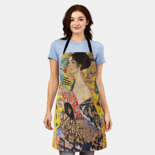グスタフ・クリムト - ファンの女性 エプロン