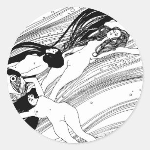 グスタフ・クリムト - フィッシュブラッド・シュールレアリスム日本美術 ラウンドシール