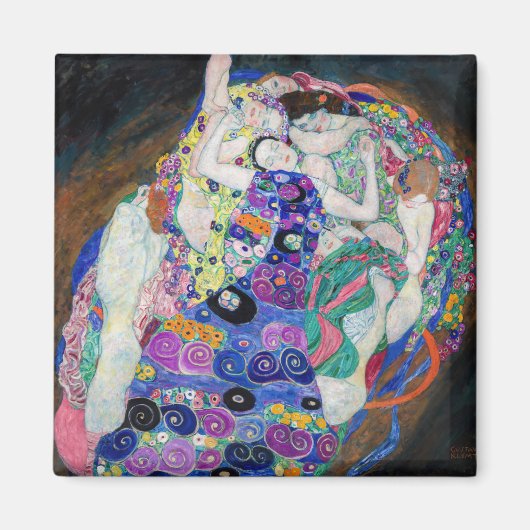 グスタフ・クリムト - 乙女 マグネット (正面)