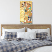 グスタフ・クリムト - 充足、ストックレット・フリージェ キャンバスプリント (インサイチュ (寝室))