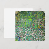 グスタフ・クリムト - 園芸風景と丘陵 招待状 (正面/裏面)