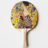 グスタフ・クリムト　扇を持つ貴婦人 卓球ラケット (裏面)