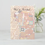 グスタフ・クリムト - 抱擁 - 美術絵画 招待状 (スタンド正面)