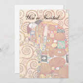 グスタフ・クリムト - 抱擁 - 美術絵画 招待状 (正面/裏面)