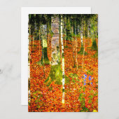 グスタフ・クリムト 樺の木 招待状 (正面/裏面)