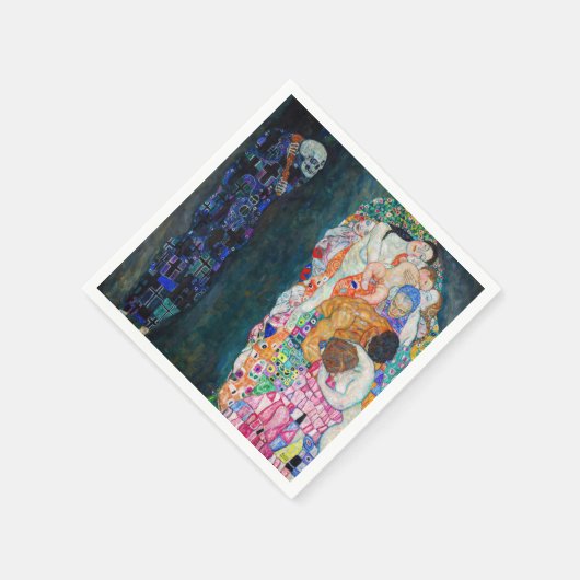 グスタフ・クリムト - 死と生 スタンダードカクテルナプキン (角)