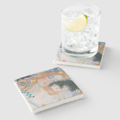 グスタフ・クリムト - 母と子 ストーンコースター (横)