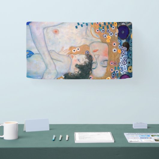 グスタフ・クリムト - 母と子 横断幕 (トレードショー)