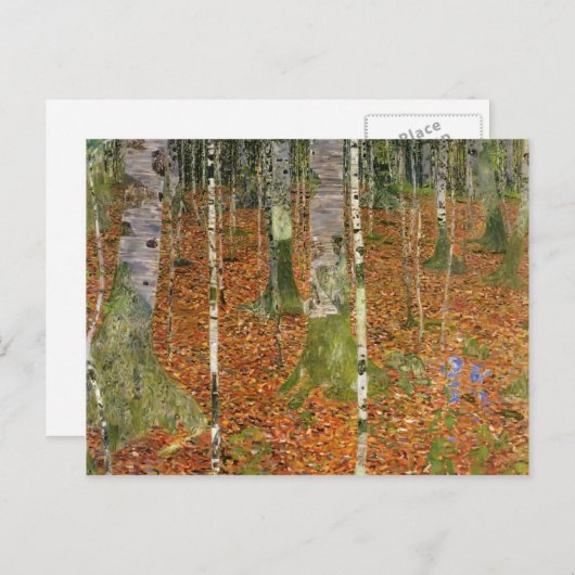 グスタフ・クリムト - 白樺の木のある農家 ポストカード (正面/裏面)